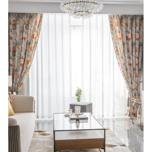 1PC Flower Beautiful Printed Blackout Curtain for Living Room Bedroom Room Decor Balcony Decorations Blinds Finished Drapes