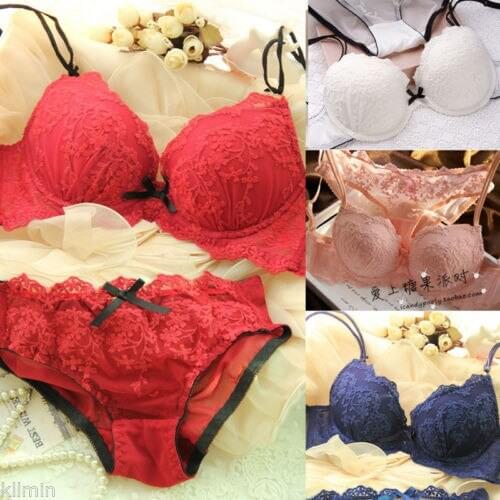 2019 Newest Fashion Hot Sexy Charming Wholesale Push Up Bra Lace Bra And Panty Set Women’s Embroidery Deep V Knicker