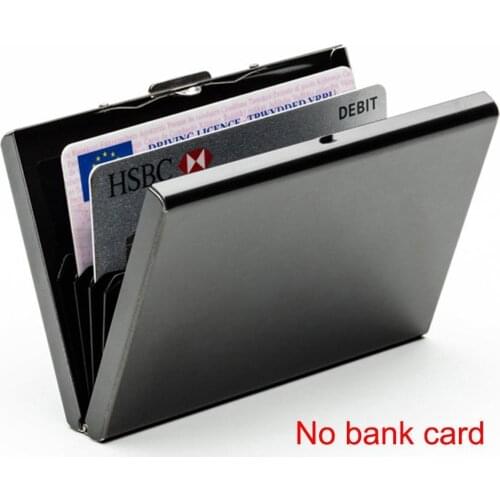1 Pc Stainless Steel Credit Card Holder Slim Anti-scan Rfid Gifts Protect Pack Sleeve Business Id Cardholder Travel Card Me Y4T9