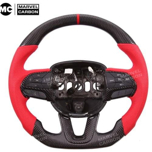 100% Real Carbon Fiber Steering Wheel for Dod-ge Charger Challenger SRT