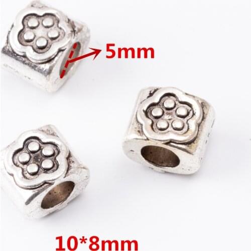 15 pcs/lot Fashion zinc alloy Metal Large Hole Beads charms DIY European Bracelet jewelry Fittings making 6863