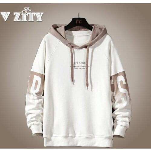 2020 Autumn Spring Patchwork Hoodies MENS Sweatshirts Hip hop Punk Streetwear Casual Pullover
