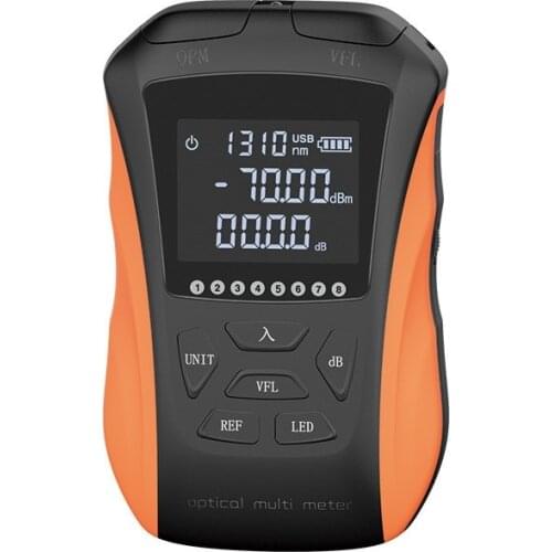 2021 New 6 in 1 Optical Power Meter Red Laser High Precision Mini Red Fiber Pen 15km Rechargeable Fiber Light Tester Light