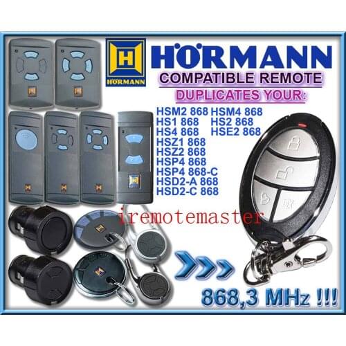 3pcs Hormann hsz2 hsp4 hsd2 hse2 hsm2 hsm4 868mhz remote control replacement transmitter high quality Very good
