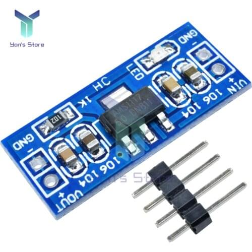 5PCS SMD AMS1117 DC-DC Step Down Buck Converter Power Supply Module Board Newest Voltage Regulator DC 4.75 -12V 5.0V For Arduino
