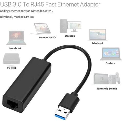 USB Ethernet Adapter USB 3.0 2.0 Network Card to RJ45 USB For Nintend Box Switch Lan Xiaomi Mi 3 Ethernet 10 Windows M1Q5