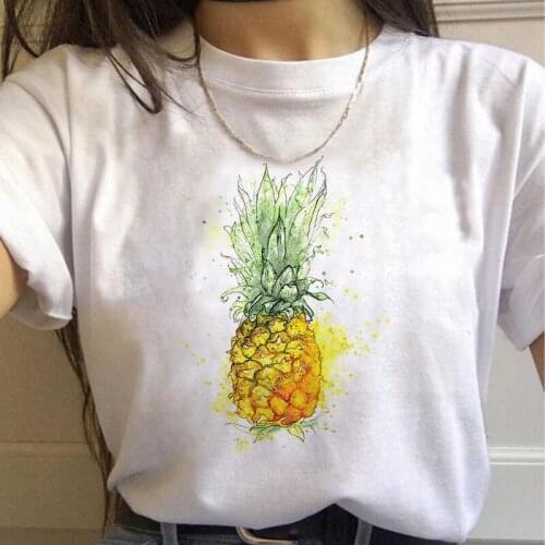 Pineapple Fruit Clothing Printed T-shirt Womens T-shirt Fashion Womens Top Graphic T-shirt Womens Kawaii Camisas T-shirt