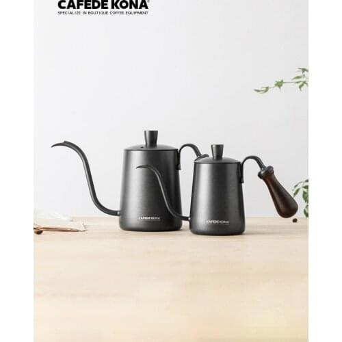 CAFEDE KONA Kettle Black 360ml/600ml Stainless Steel Water Kettles For Coffee Tea