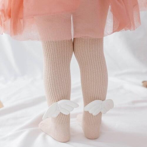 Toddler Baby Kids Soft Cotton Angel Wings Pantyhose Tights Hosiery Warm Stockings Children Girl Tights