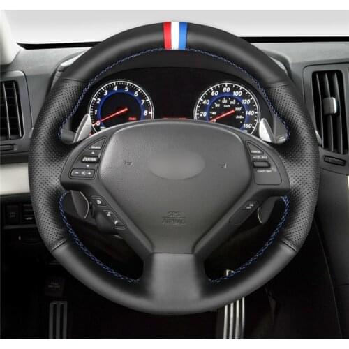 DIY Anti-Slip Wear-Resistant Steering Wheel Cover For Infiniti G G25 G35 G37 EX EX35 EX37 Q40 Q60 QX50 Car Interior Decoration