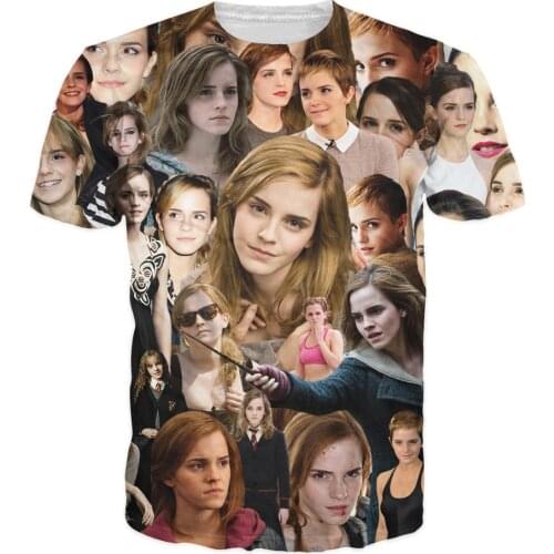 Emma Watson Paparazzi T-Shirt Unique Visual Timeline Throughout Emma Watsons Successful Career 3d Tees Women Men Outfits Tops