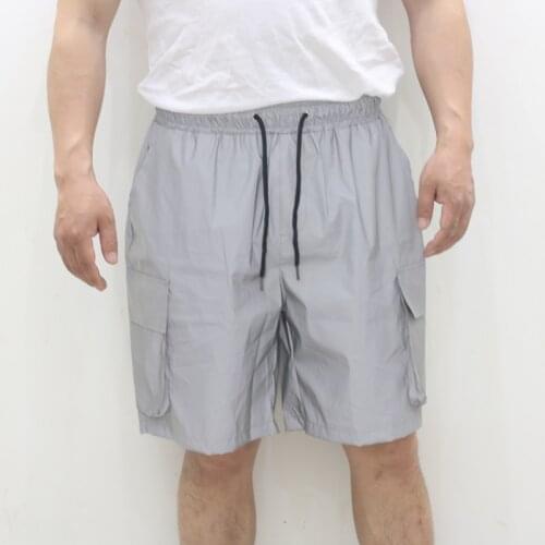 Hip hop reflective shorts men cargo short pants multi pockets plus size casual streetwear short trousers bermudas masculina