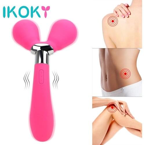 IKOKY Three Head Vibrator Body Massage Sex Toys for Women Female Masturbation Clitoris Vagina G-spot Stimulate Y-type AV Stick