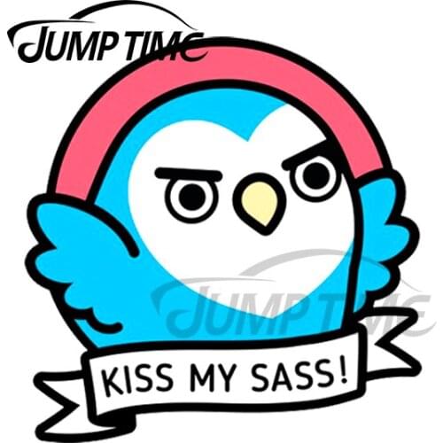 JumpTime 13 x 10.3cm Hilda the Sassy Lovebird Kiss My Sass Funny Car Stickers Car Accessories Laptop Motorcycle Waterproof Decal