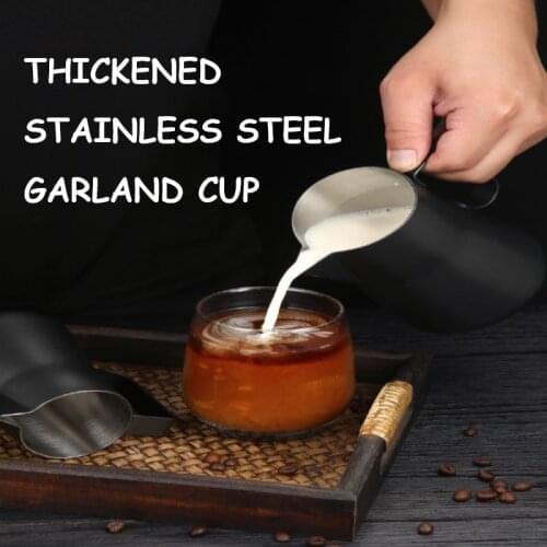 Stainless Steel Pointed Beak Garland Coffee Garland Pot Milk Foam Cylinder 350/600ml With Display Temperature Temperature-sensin