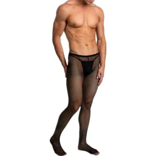 Mens Pantyhose Plus Size Men Tights for Male Underwear Husband Gay Lingerie Sexy Stockings Black Fishnet Pantyhose Dropshipping