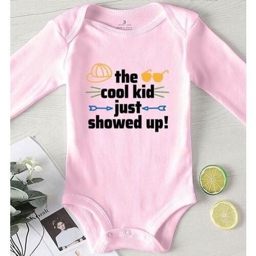 Bodysuit for Newborns Girl Outfits Letter Printed The Cool Kids Just Showed Up Toddler Winter Clothing Cotton Children Jumpsuits