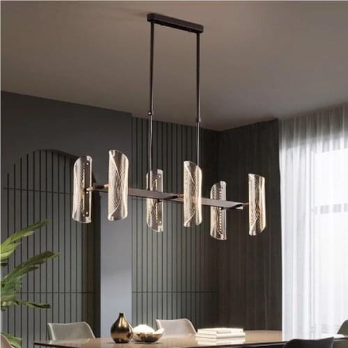 Modern led chandelier lighting for living room bedroom kitchen pendant chandeliers Black indoor suspension lamps ZM1124