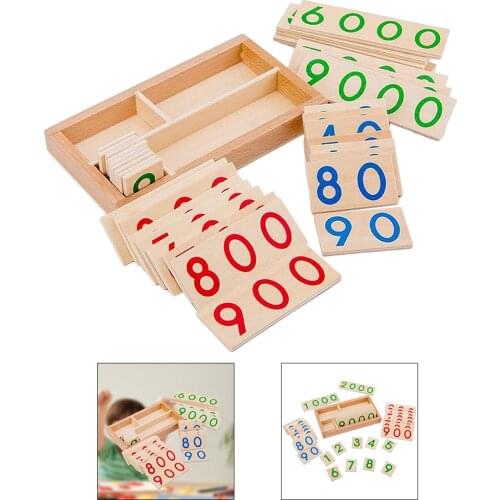 Mathematics Number Card 1-9000 Pre-school Counting Cognition Educational Developmental Montessori Learning Activity Toys Gift