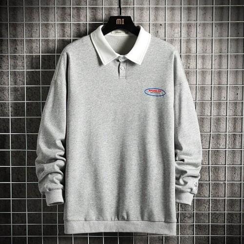 2020 Hip Hop Mens Hoodies Mens Sweatshirts Turn-down Collar StreetweSolid Ribbons Sweatshirt Male Pullover Hoddies Black Outwear