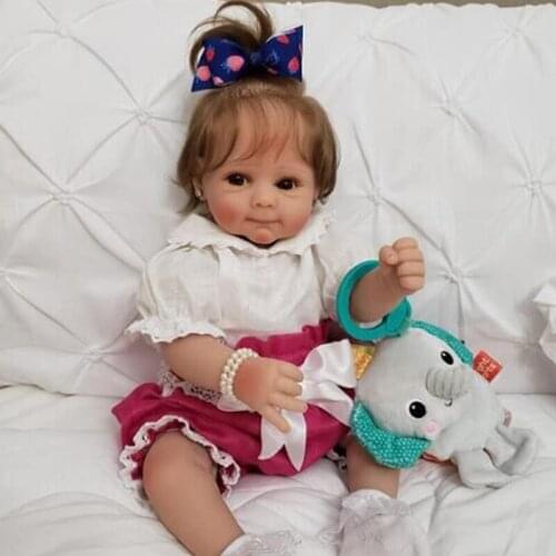 NPKDoll 50CM bebe reborn girl sweet smile new face baby hand made high quality doll real soft touch children toys birthday Gift
