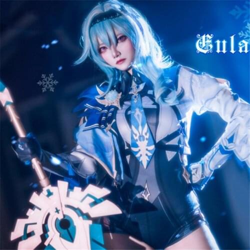Genshin Impact Cos Clothing Eula Cos Anime Game Two-dimensional Cospaly Royal Sister Costume Female Full Set Of Role Playing