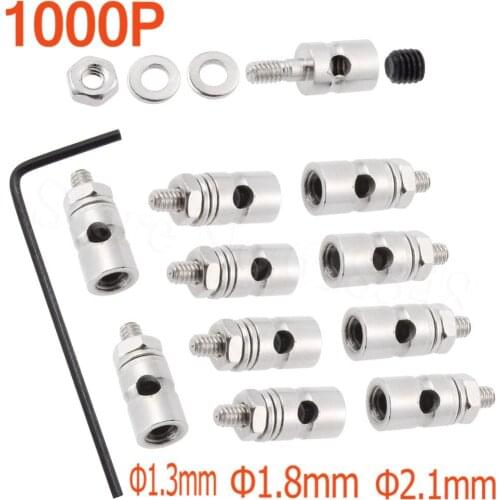 Wholesale 1000pcs/Lot Pushrod Connectors Linkage Stoppers D1.3mm D1.8mm D2.1mm RC Airplane Replacement Parts