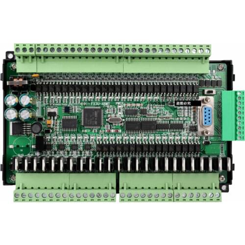 PLC industrial control board FX1N FX2N FX3U-48MT 6AD 2DA 24 input 24 Transistor output RS485 RTC CAN extension