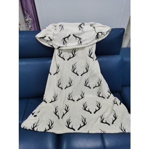 Throw Blanket For Beds Winter Plaid Sofa Embossed Soft Coral Fleece Fabric Picnic Printed Customed Envelope Letter Comfortable