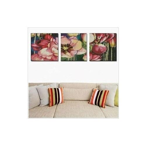 Embroidery Package Free Shipping Cross Stitch Kits Triple Watercolor Flower 00065