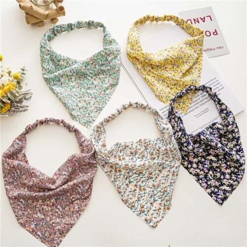 CN New Women Girls Ribbon Triangle Bandana Elastic Headband Fashion Bobo Beach Hair Accessories Hairband Turban Headwear