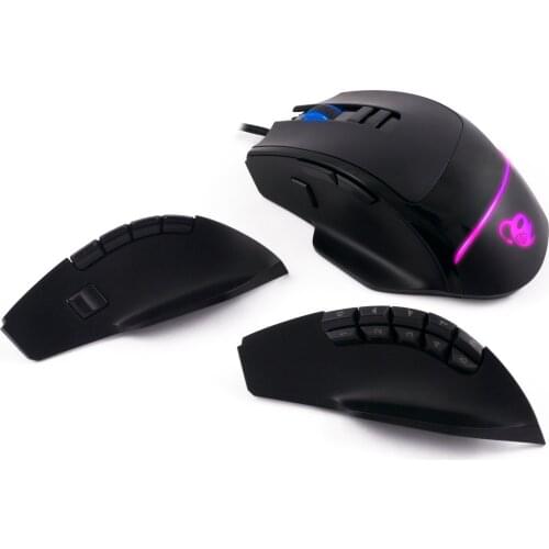 Wired gaming mouse, configurable weight and interchangeable Pro Swap buttons. Adjustable DPI, RGB, USB
