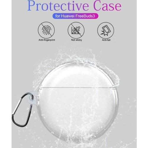 Transparent Earphone Case For HUAWEI Freebuds 3 Wireless Bluetooth Earbuds Shockproof Dustproof Anti-scratch TPU Earphone Cover