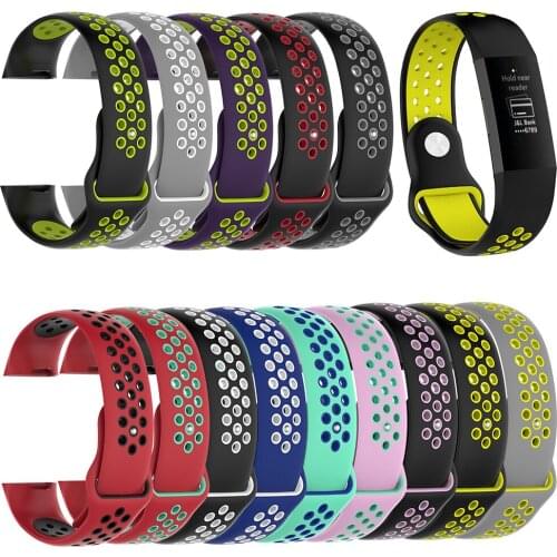Replacement Watchband for Fitbit Charge 3 Strap Belt Double Color Silicone Wristband For Fitbit Charge3 Band Accessories
