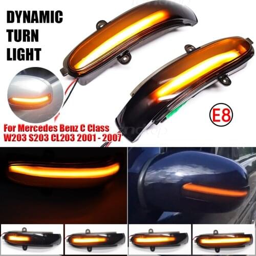 For Mercedes Benz C Class W203 S203 CL203 LED Car Rearview Mirror Indicator Blinker Repeater Dynamic Turn Signal Light