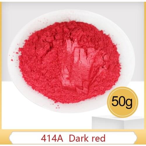 Deep Red Pearl Powder Acrylic Paint 50g #414A Red for Crafts Arts Car Paint Soap Eye Shadow Dye Colo