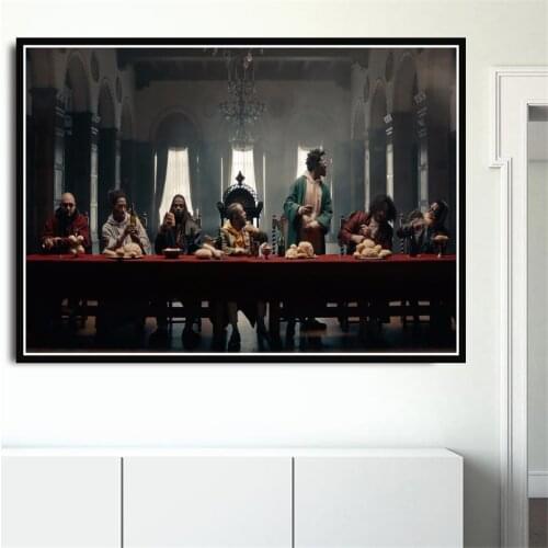 The Last Supper kendrick lamar Rapper Music Star Collage Poster Print Painting Art Wall Pictures Living Room Home Club BAR Decor