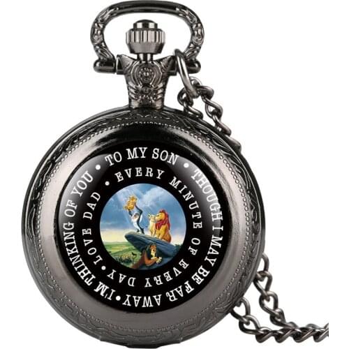 Unique Lion King Pattern Pocket Watch For Women Men Classic Quartz Pocket Watch Retro Precious Link Chain Gift For Pocket Watch