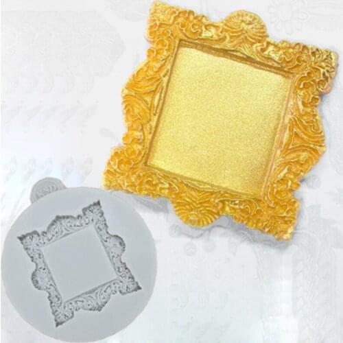 Retro Frame Molds Fondant Cake Decorating Tools Silicone Molds Sugarcrafts Chocolate Baking Tools for Cakes Gumpaste Form