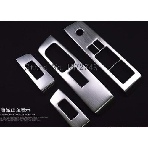 For Nissan X-Trail 2012 - 2013 Stainless Steel Inner Door Armrest Window Lift Button Cover Trim