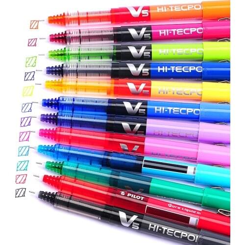 Japan stationery PILOT BX-V5 0.5mm Straight pen Large capacity color ink ball pen cute stationary pens for school