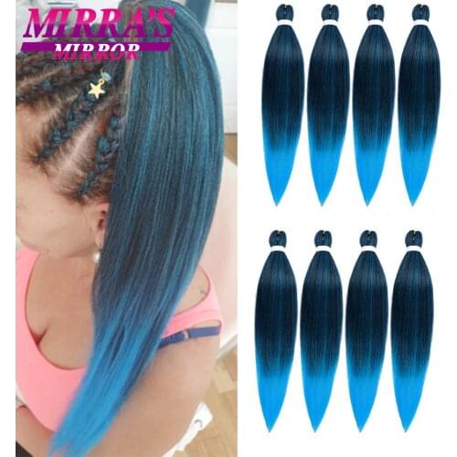 Mirras Mirror Pre Stretched Easy Jumbo Braids Hair Long Braiding Hair Extensions Yaki Crochet Braids Synthetic Hair 26inch