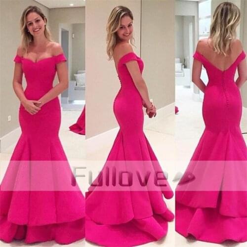 Noble Pink Mermaid Evening Dress Long 2019 V-Neck Tiered Ruffles Formal Evening Dresses Gown Robe De Soiree Abendkleider