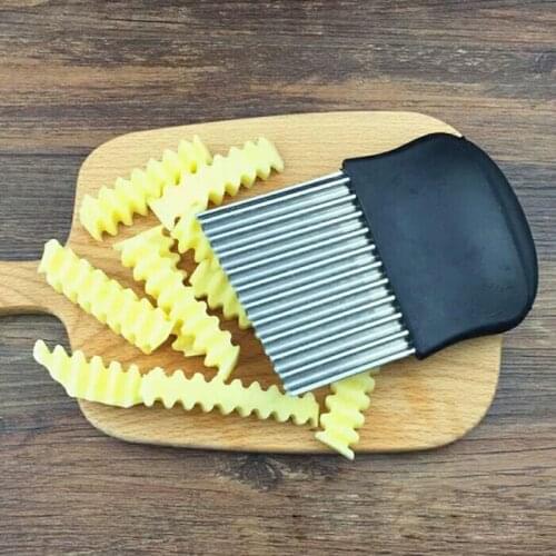 Cutter Kitchen Tool Vegetable Blade Crinkle Stainless Steel Wavy 1PC Onion Potato Chip Slicer