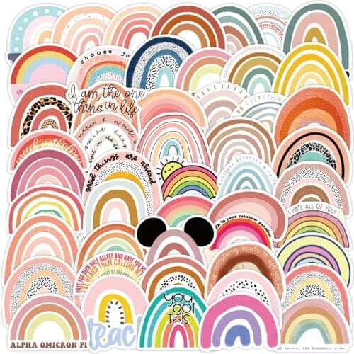10/30/50PCS colorful rainbow bridge small fresh personality graffiti sticker luggage mobile phone child helmet computer sticker
