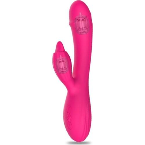 2 Motors USB Mute Dildo Rabbit Vibrators Dual Vibration G-Spot Massager AV Stick Clitoris Sex Toys for Women Female Masturbator