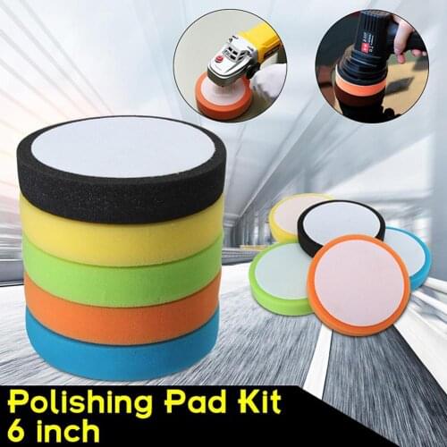 6 inch 150mm Soft Flat Sponge Buffer Polishing Pad Kit For Auto Car Polisher Multicolor Color 2020
