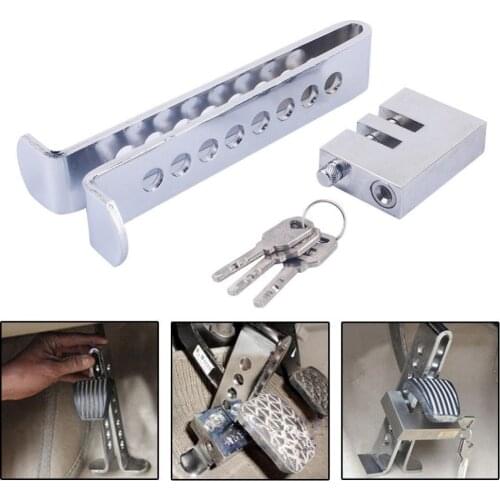 Car Brake Locking 8 Hole Alloy Steel Brake Locking Accessories Anti-theft Device Brake Pedal Lock Clutch Lock Dropshipping