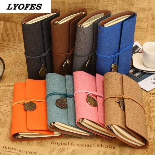 A6 Notebook Vintage Soft Leather Diary Notepad Stationery Gift Traveler Journal School Office Planner Loose Leaf Binder Notebook