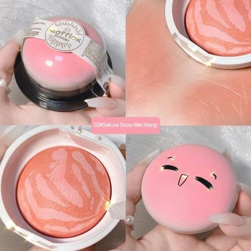Dessert Dumplings Blush Palette Skin Brighten Natural Makeup Long Lasting Cheek Tint Pink Orange Blusher Powder Cosmetics TSLM1